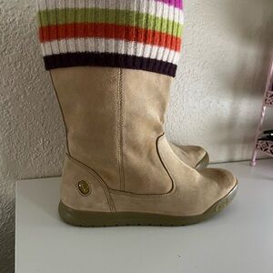 Coach Suede Boots with Logo Detail